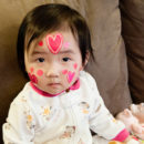 Dollar Store Stickers claire_stickers_on_face