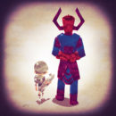Superheroes Walking With Their Kids superheroes_take_kids_to_school_galactus