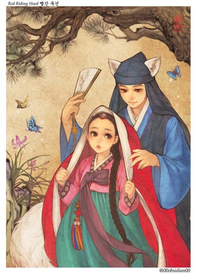 western_folktales_korean_illustration_little_red_riding_hood