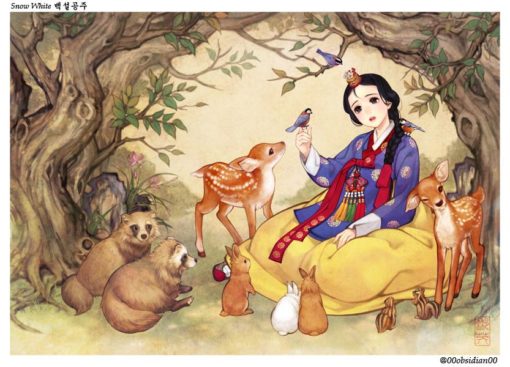 western_folktales_korean_illustration_snow_white